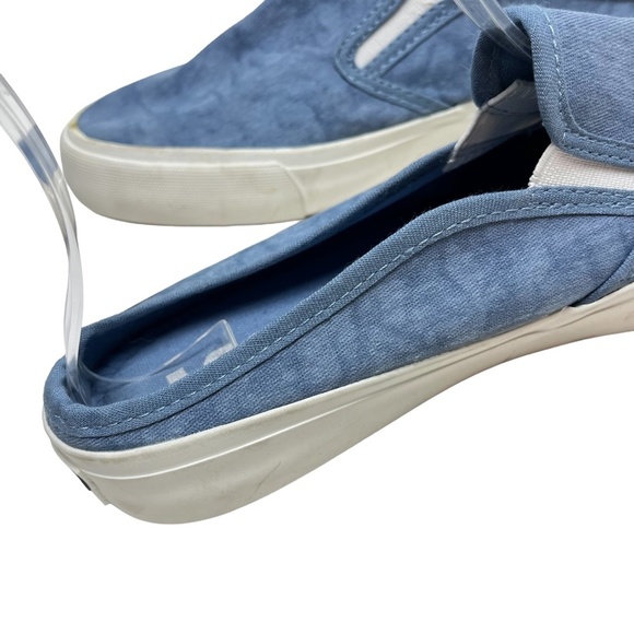 LAM Blue Canvas White Wall Loafers Slip On Mules Flats Casual Shoes sz 7.5 - Picture 13 of 16